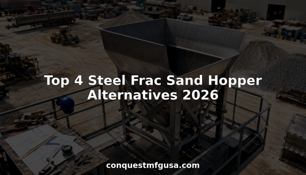 Steel frac sand hopper equipment in warehouse setting