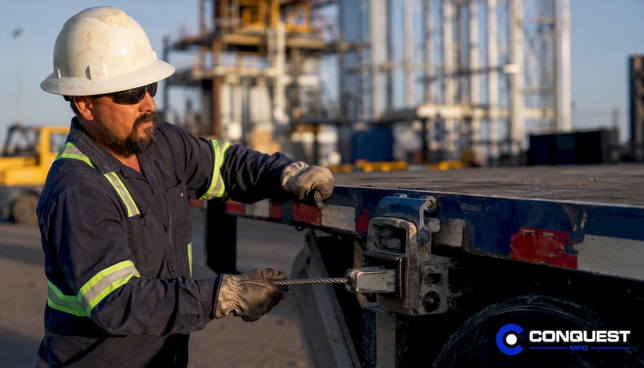 Worker activating semi-automatic twist lock